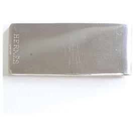 Hermès-Hermes H Evelyn Perforation Money Clip-Silvery