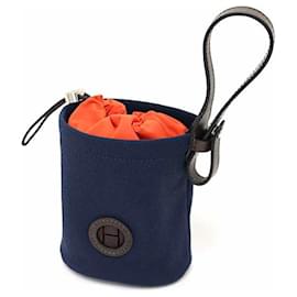 Hermès-Hermes Dog Treat Pouch-Orange,Navy blue