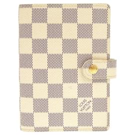 Louis Vuitton-Louis Vuitton Agenda PM Damier Azur Planner Cover-White