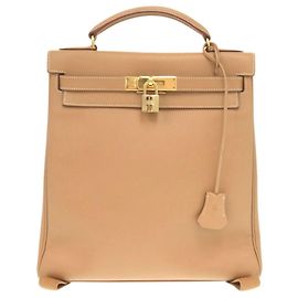 Hermès Kelly Ado GM Courchevel Naturaler Rucksack Andere