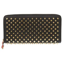 Cartera larga de cuero Panettone Christian Louboutin Negro