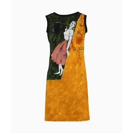 Evening dress Jean Paul Gaultier, model Horror Story Tale Circa 1990 Black Orange