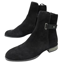 Christian Louboutin-NEW CHRISTIAN LOUBOUTIN CORTINO FLAT SHOES 40.5 41.5 BOOTS-Black