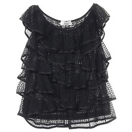 Top in Rayon Nylon Valentino Nero