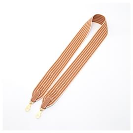Hermès-Hermes Bandouliere Sangle Cordage Veau Swift Canvas Shoulder Strap-Brown