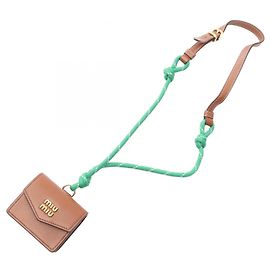 Miu Miu Trick Charm Leather Charm Brown Green