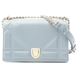 Dior-Dior DIORAMA Leather Shoulder Bag-Blue