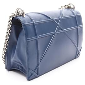Dior-Dior DIORAMA Leather Shoulder Bag-Blue