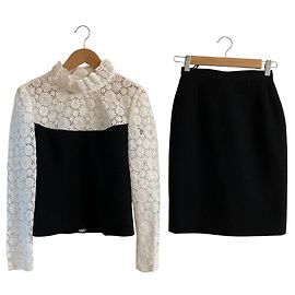 Autre Marque Conjunto de encaje SAKUMI Negro