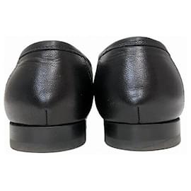 Hermès-Hermes Constance Leather Loafers-Black