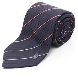 Louis Vuitton-Louis Vuitton Cravate Equis Marine Silk Tie-Blue,Multiple colors,Navy blue