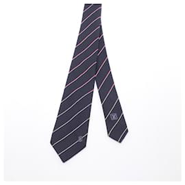 Louis Vuitton-Louis Vuitton Cravate Equis Marine Silk Tie-Blue,Multiple colors,Navy blue