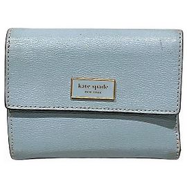 Kate Spade Leather Trifold Wallet Blue