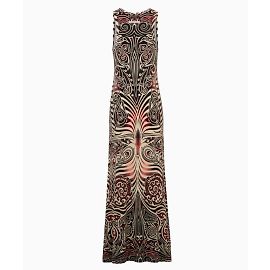 Robe de soirée Jean Paul Gaultier, modèle Print Tattoo SS1996 Multicolore