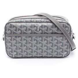 Bolsa de Ombro Goyard Cap Vert PM em Lona Revestida de PVC e Couro Outro Cinza