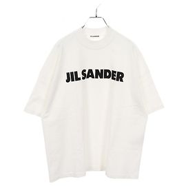 Top de algodón con estampado de logo Jil Sander Blanco
