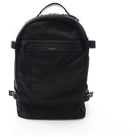 Yves Saint Laurent Saint Laurent CITY Nylon Leather Backpack Black