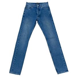 Balenciaga Cotton Denim Pants Blue