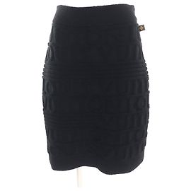 Louis Vuitton Wool Skirt Black
