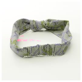 Hermès-Hermes Canoe H Nylon Hairband-Pink