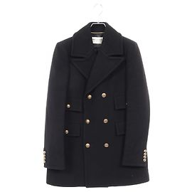Yves Saint Laurent Saint Laurent Paris Wool Angora Coat Black