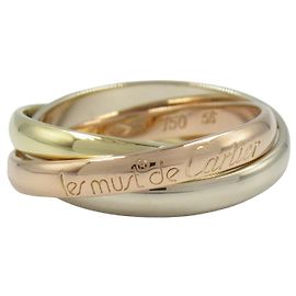 Anello Trinity Cartier Au750 Misura 15.5 D'oro