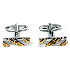 Alfred Dunhill Dunhill Metallmanschettenknöpfe Silber Golden