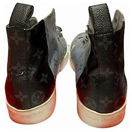 Louis Vuitton-Louis Vuitton Match-Up Leather Sneakers-Silvery