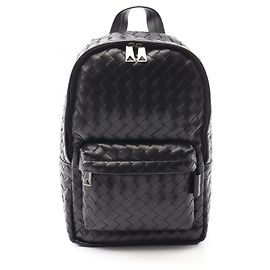 Bottega Veneta Intrecciato Leather Backpack Black