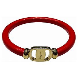 Vara Logo Armband von Salvatore Ferragamo Rot