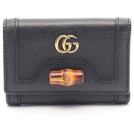 Gucci Diana Bamboo Leather Wallet Black