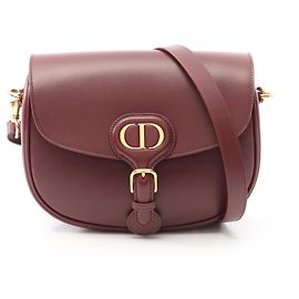 Bolsa de Ombro de Couro BOBBY da Dior Marrom Bordeaux