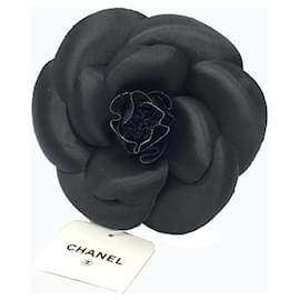 Chanel-Chanel Camellia Corsage Brooch-Black
