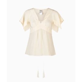 Top Chloé, Ivory Silk model FW2004 by Phoebe Philo White