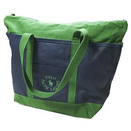 Bolsa tote de algodão com logo bordado da Polo Ralph Lauren Azul Outro