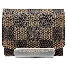 Louis Vuitton-Louis Vuitton Damier Cufflinks Case Accessory-Brown