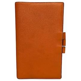 Hermès-Hermes Agenda GM Chevre Notebook Cover-Orange