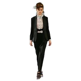 Veste Yves Saint Laurent, modèle Lace SS2007 by Stefano Pilati Noir