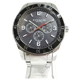 Orologio in acciaio inossidabile da uomo Coach Nero