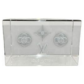 Louis Vuitton-Louis Vuitton Monogram Crystal Paperweight-White