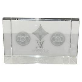Louis Vuitton-Louis Vuitton Monogram Crystal Paperweight-White