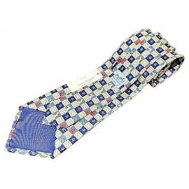 Hermès-Hermes 100% Silk Tie-Blue