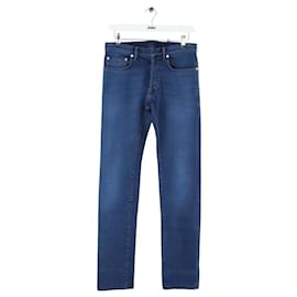 Dior-Blue cotton straight jeans-Blue
