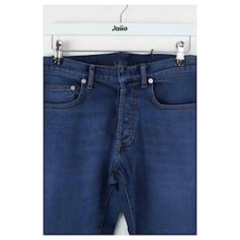 Dior-Blue cotton straight jeans-Blue