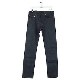 Dior Schwarze gerade Baumwolljeans Schwarz