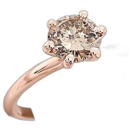 Autre Marque Bague solitaire en or rose et diamant 0,99 ct Rose