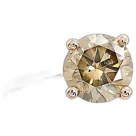 Autre Marque Anel solitário em ouro rosa e diamante de 1,01 ct Rosa