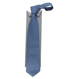 Hermès-Hermes Navy Silk Cravat-Navy blue