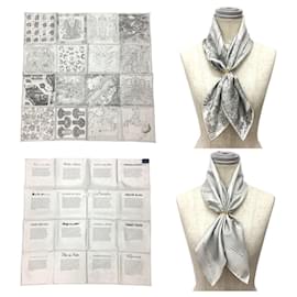 Hermès-Hermès Carre 60 Scarf-Brown,White