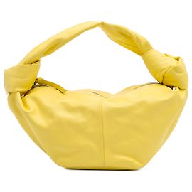 Borsa Mini Double Knot in pelle di vitello gialla Bottega Veneta Giallo